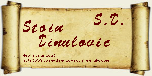 Stoin Dinulović vizit kartica